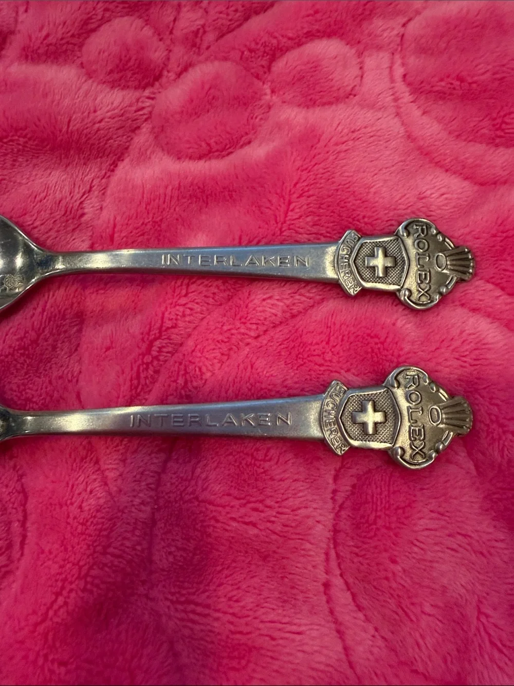 Vintage Rolex Bucherer Swiss Souvenir Spoons - Set of 7